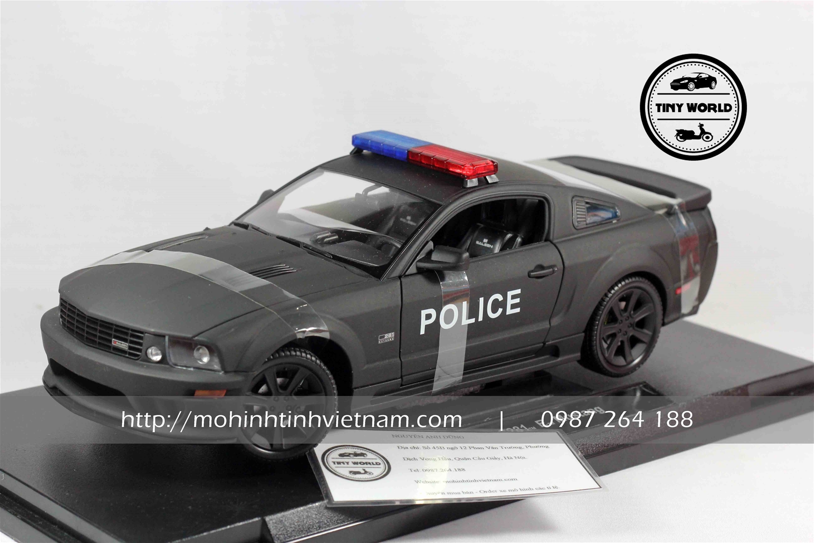 FORD MUSTANG SALEEN POLICE 2007 (ĐEN) 1:18 WELLY