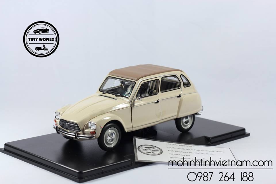 MÔ HÌNH Ô TÔ CITROEN DYANE 6 (TRẮNG) 1:24 WHITEBOX