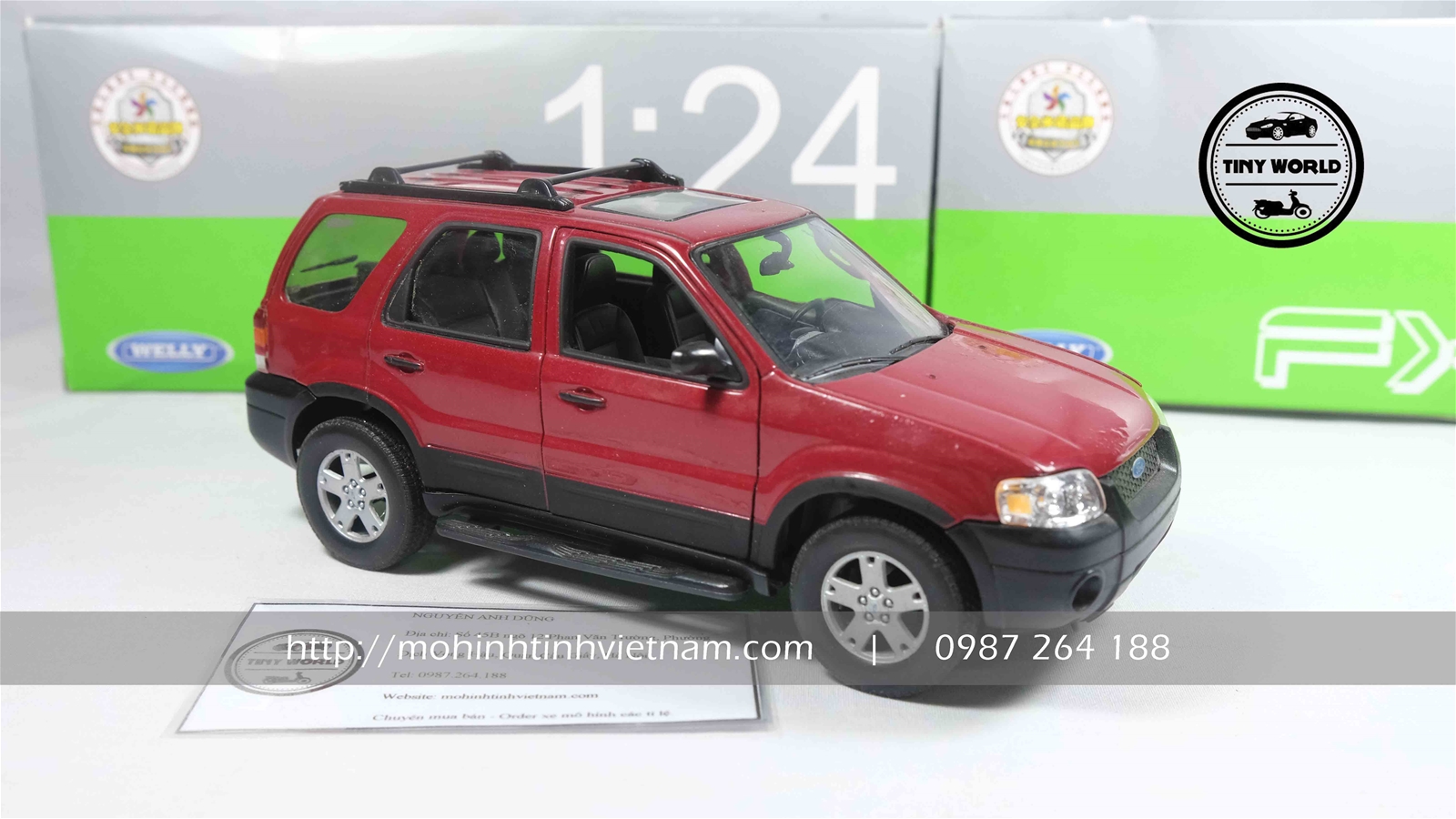 FORD ESCAPE XLT SPORT 2005 (ĐỎ) 1:24 WELLY