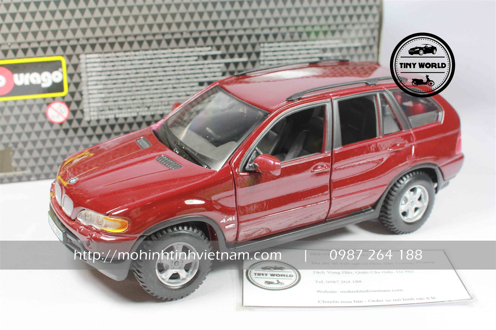 MÔ HÌNH Ô TÔ BMW X5 (NÂU) 1:24 BBURAGO