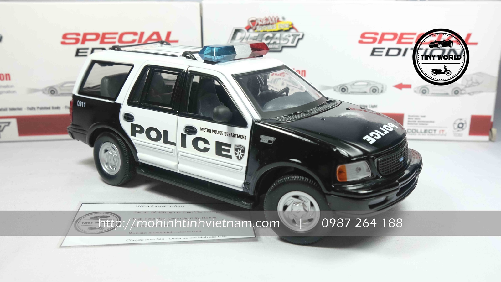 FORD EXPEDITION XLT METRO POLICE (ĐEN) 1:24 MOTORMAX