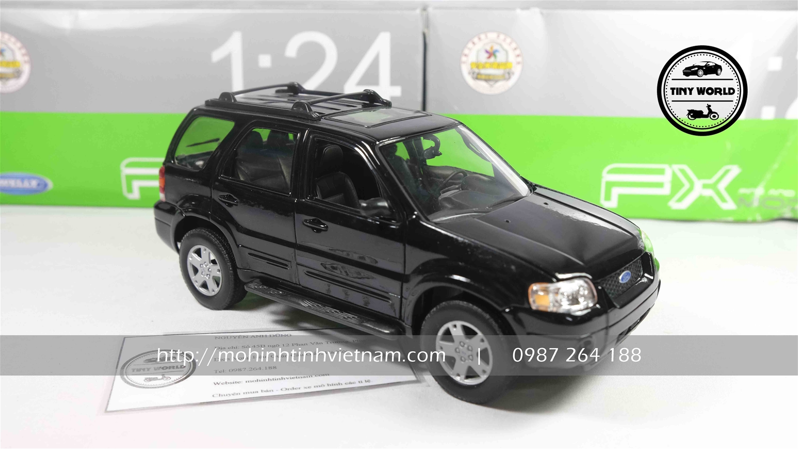FORD ESCAPE XLT SPORT 2005 (ĐEN) 1:24 WELLY