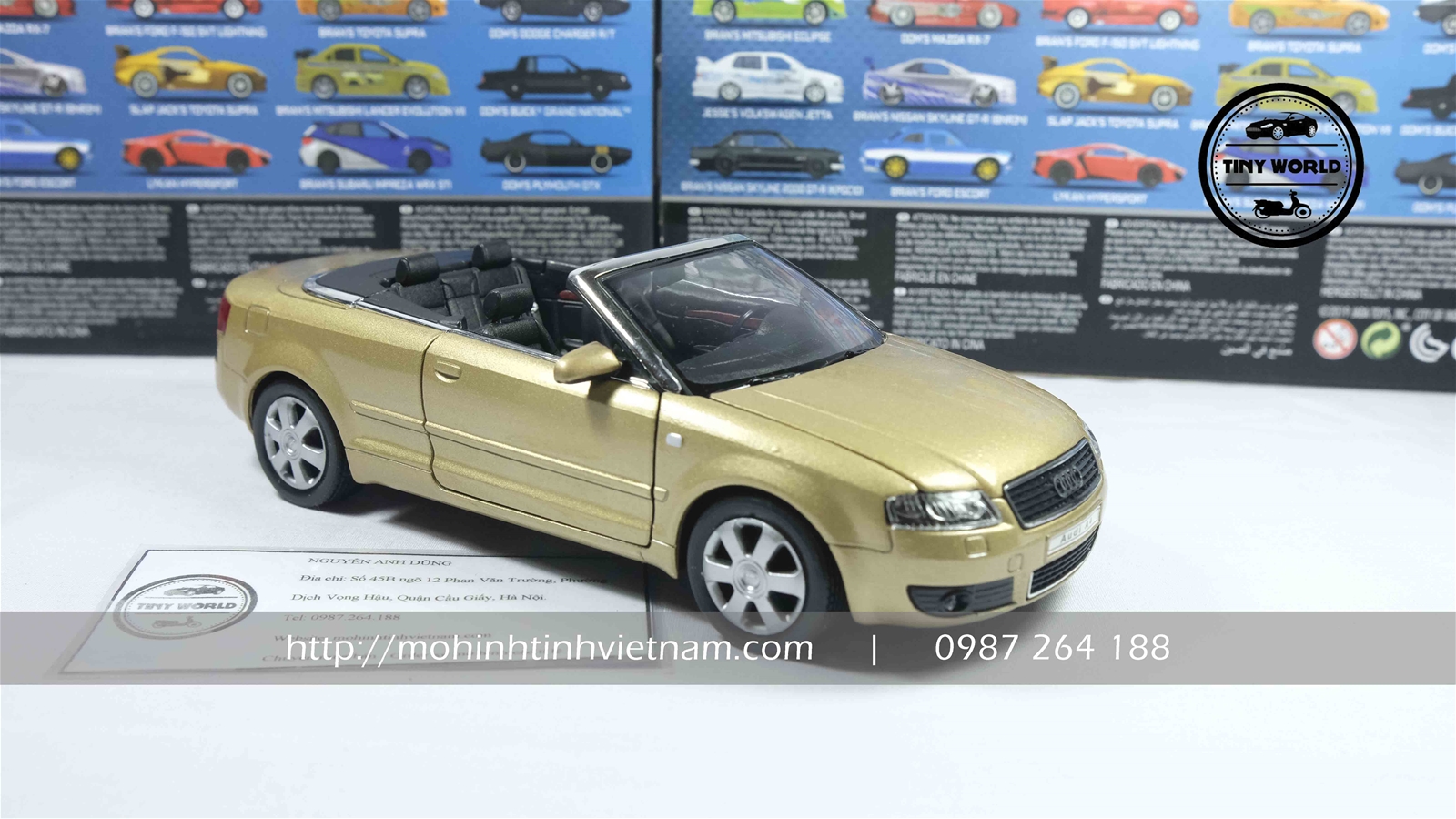 AUDI A4 CABRIOLET (GOLD) 1:24 WELLY