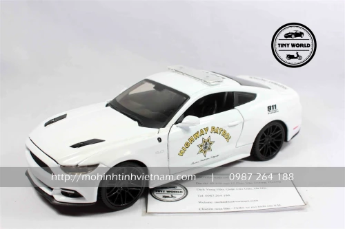 FORD MUSTANG GT POLICE 2015 (TRẮNG) 1:24 MAISTO