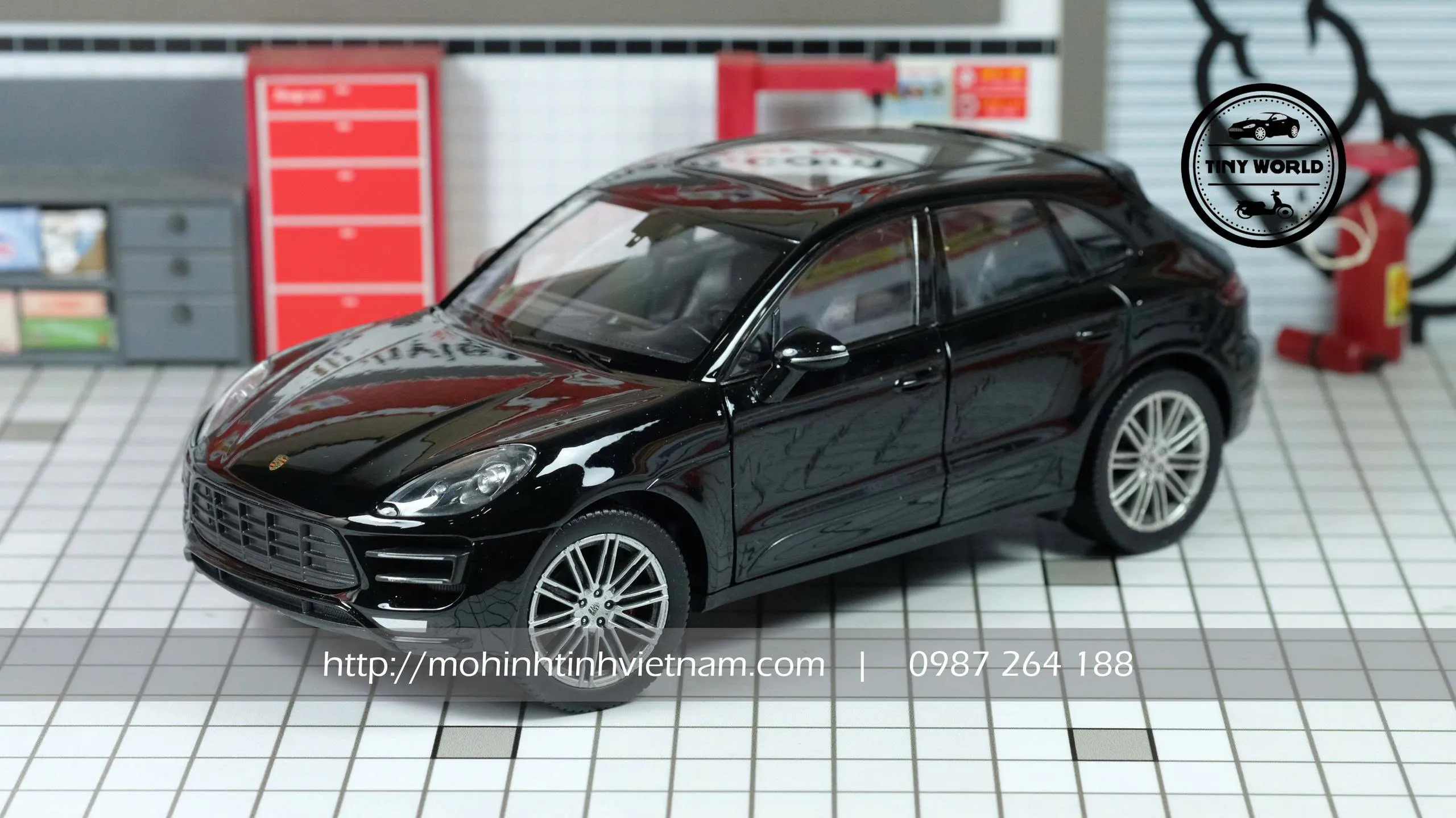 MÔ HÌNH Ô TÔ PORSCHE MACAN TURBO (ĐEN) 1:24 WELLY