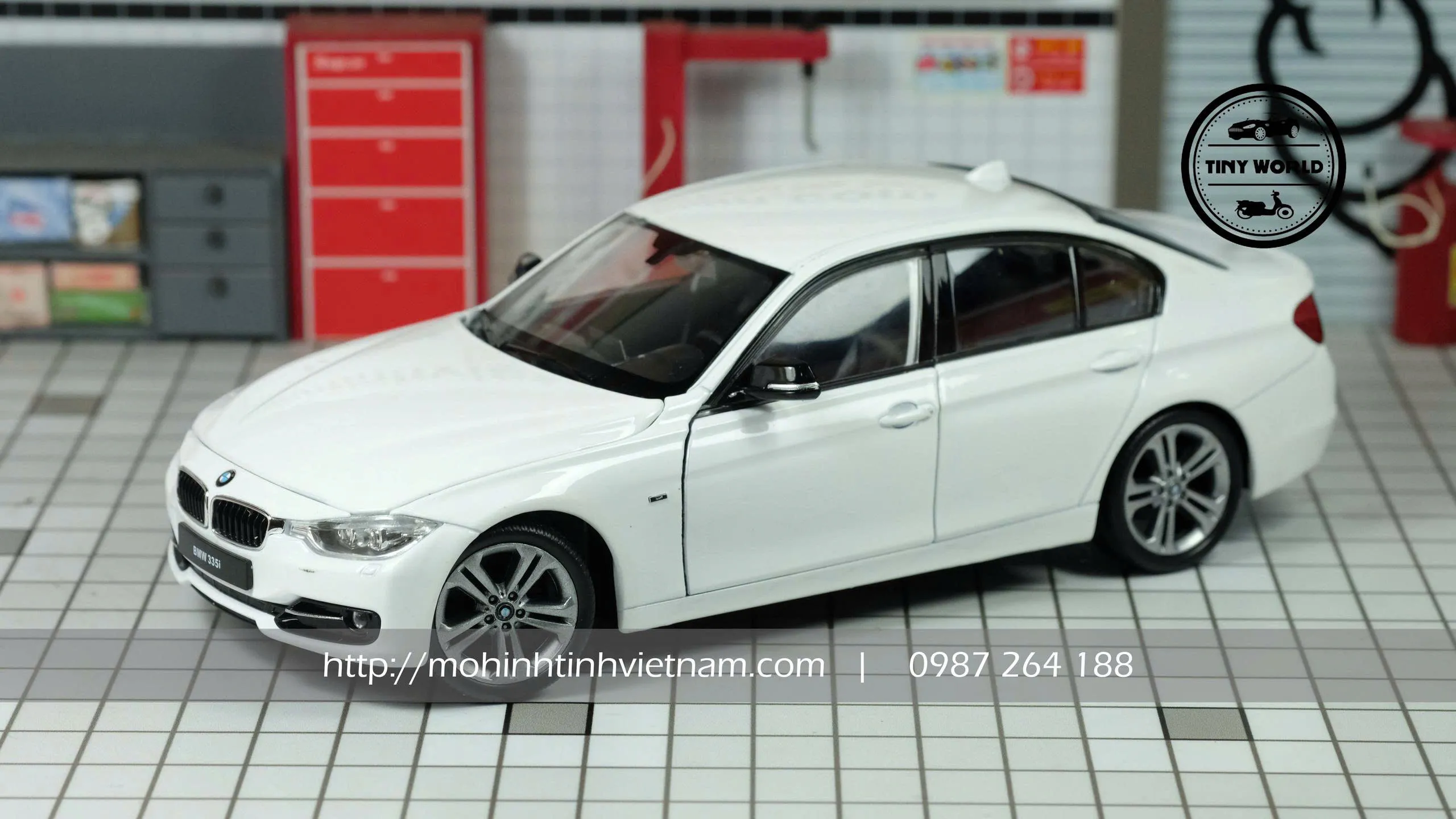 MÔ HÌNH Ô TÔ BMW 335I (TRẮNG) 1:24 WELLY