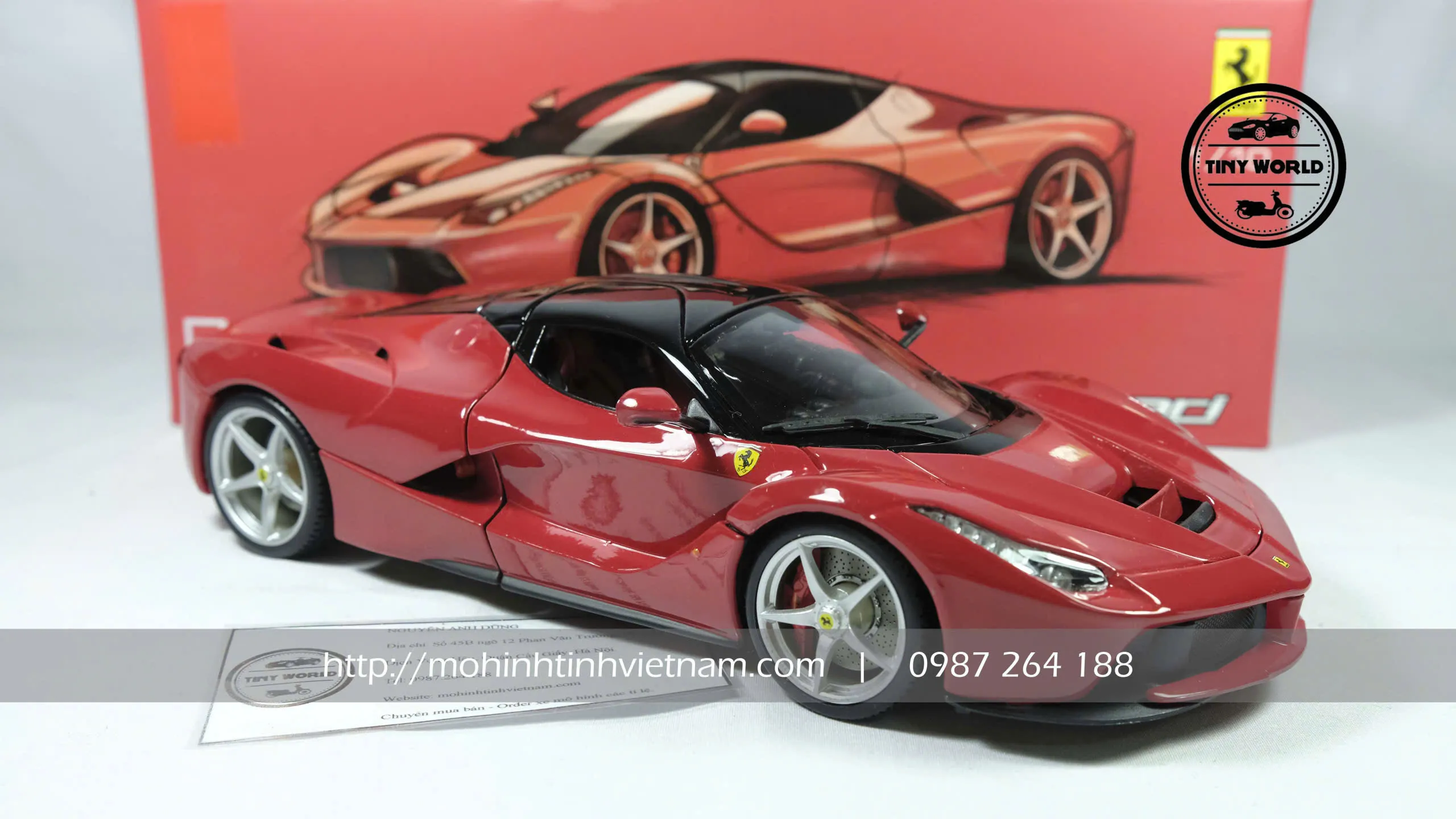 MÔ HÌNH Ô TÔ FERRARI LAFERRARI (ĐỎ) 1:18 BBURAGO SIGNATURE