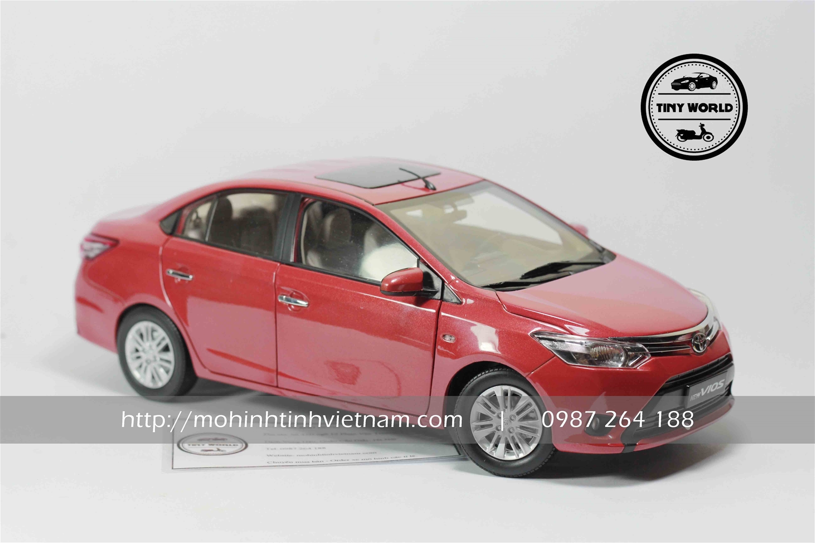 MÔ HÌNH Ô TÔ TOYOTA VIOS 2013 (CAM) 1:18 PAUDI