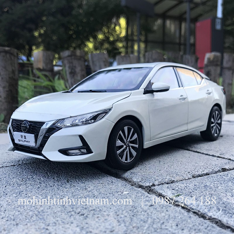 MÔ HÌNH Ô TÔ NISSAN SYLPHY 2020 (TRẮNG) 1:18 DEALER