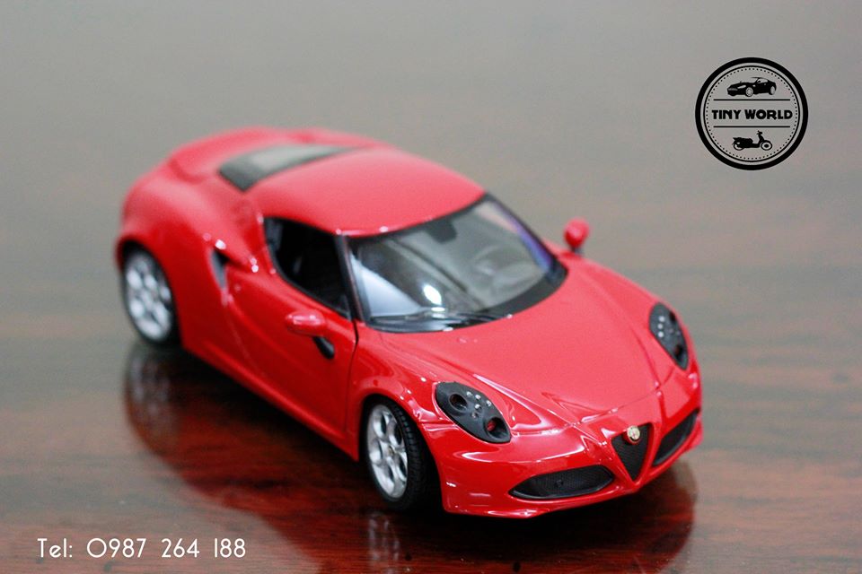 MÔ HÌNH Ô TÔ ALFA ROMEO 4C (ĐỎ) 1:24 WELLY