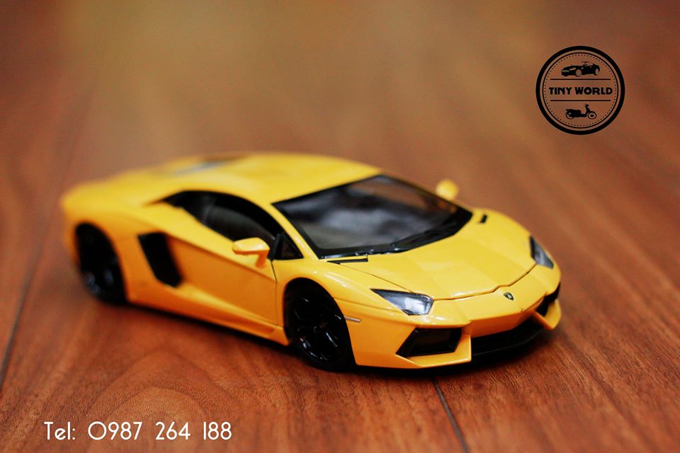 MÔ HÌNH Ô TÔ LAMBORGHINI AVENTADOR LP700-4 (VÀNG) 1:24 WELLY