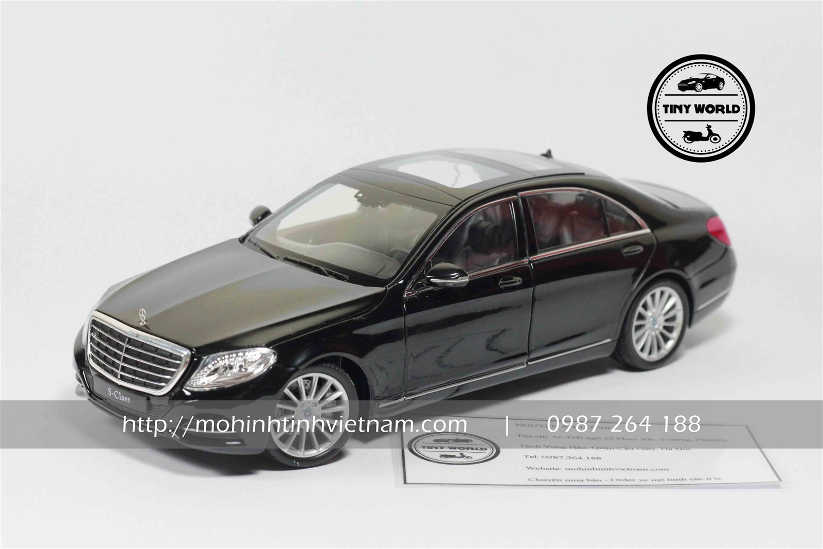 MÔ HÌNH Ô TÔ MERCEDES-BENZ S-CLASS (ĐEN) 1:24 WELLY