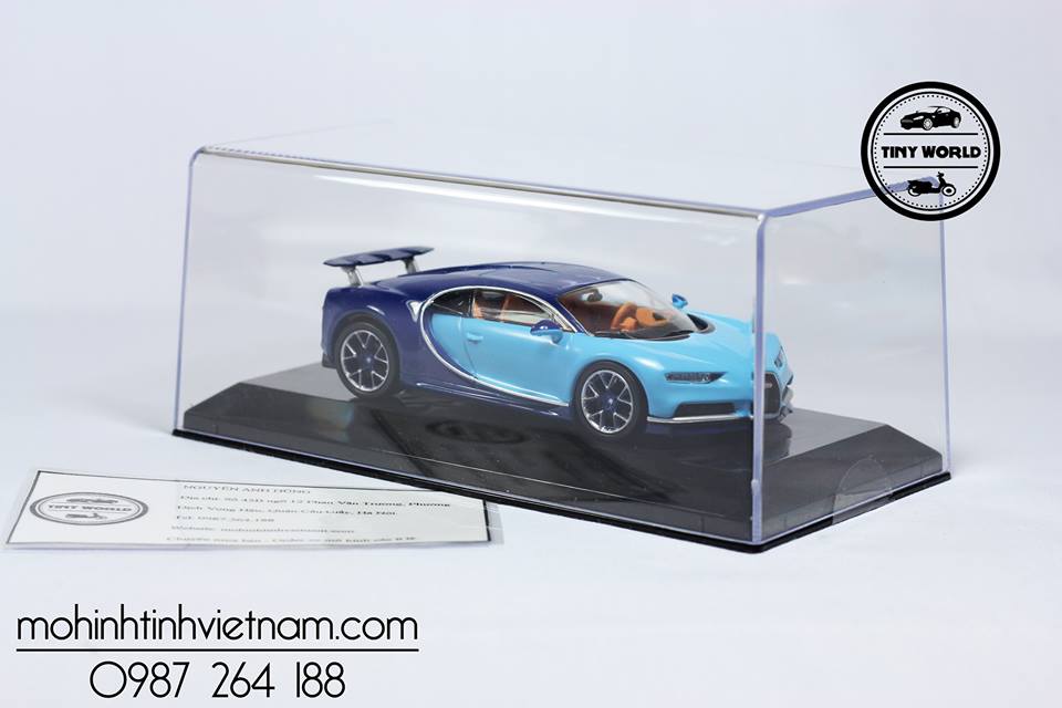 MÔ HÌNH Ô TÔ BUGATTI CHIRON 2016 (XANH) 1:43 LEO MODEL