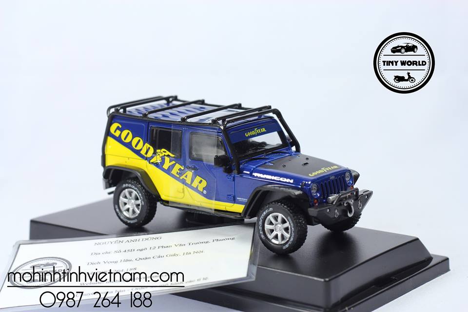 MÔ HÌNH Ô TÔ JEEP WRANGLER GOODYEAR (XANH) 1:43 GREENLIGHT