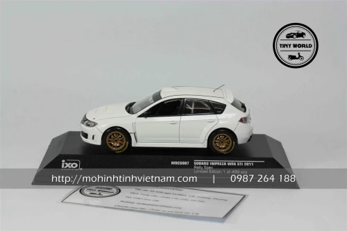 MÔ HÌNH Ô TÔ SUBARU IMPREZA WRX STI 2011 (TRẮNG) 1:43 IXO