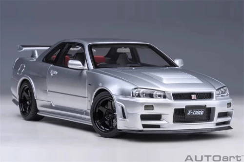 MÔ HÌNH Ô TÔ NISSAN R34 NISMO GT-R Z-TUNE (BẠC) 1:18 AUTOART