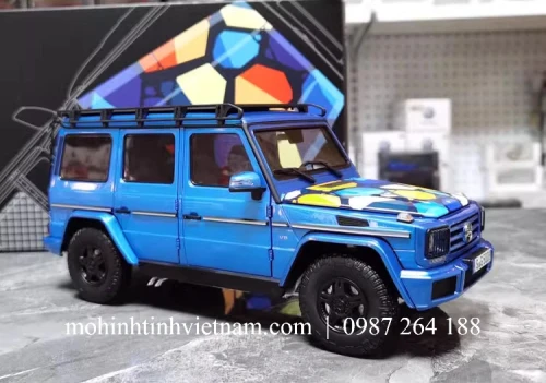 MÔ HÌNH Ô TÔ MERCEDES-BENZ G-CLASS G500 (XANH) 1:18 ALMOST REAL