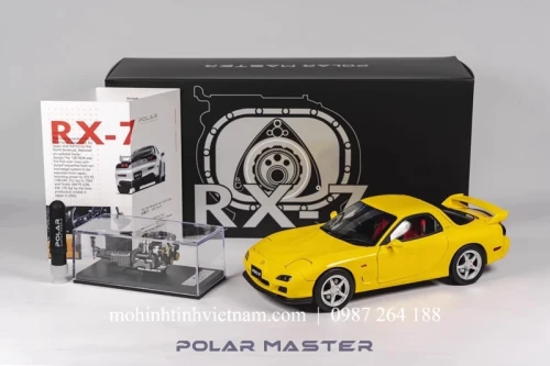 MÔ HÌNH Ô TÔ MAZDA RX-7 (VÀNG) 1:18 POLAR MASTER