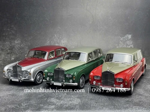 MÔ HÌNH Ô TÔ ROLLS-ROYCE PHANTOM VI (ĐỎ BẠC) 1:18 KYOSHO