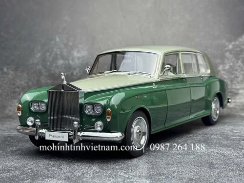 MÔ HÌNH Ô TÔ ROLLS-ROYCE PHANTOM VI (XANH) 1:18 KYOSHO