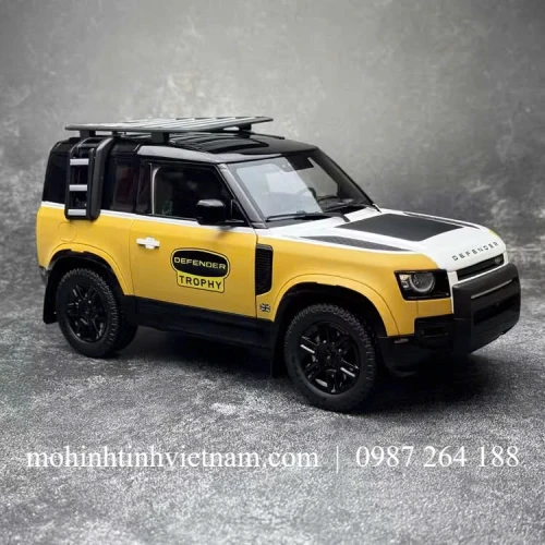 MÔ HÌNH Ô TÔ LAND ROVER DEFENDER 90 TROPHY EDITION 2022 (VÀNG) 1:18 ALMOST REAL