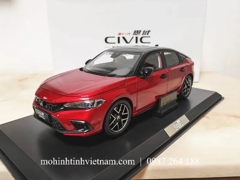 MÔ HÌNH Ô TÔ HONDA CIVIC 2023 (ĐỎ) 1:18 DEALER