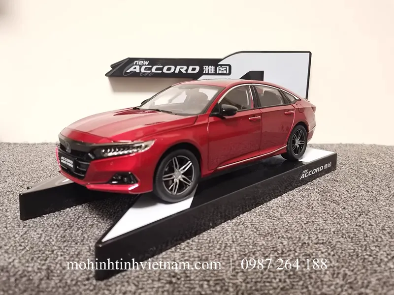 MÔ HÌNH Ô TÔ HONDA ACCORD SPORT HYBRID 2022 (ĐỎ) 1:18 DEALER