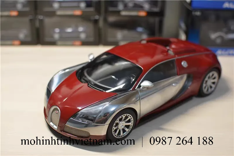 MÔ HÌNH Ô TÔ BUGATTI VEYRON 2009 (ĐỎ) 1:18 AUTOART