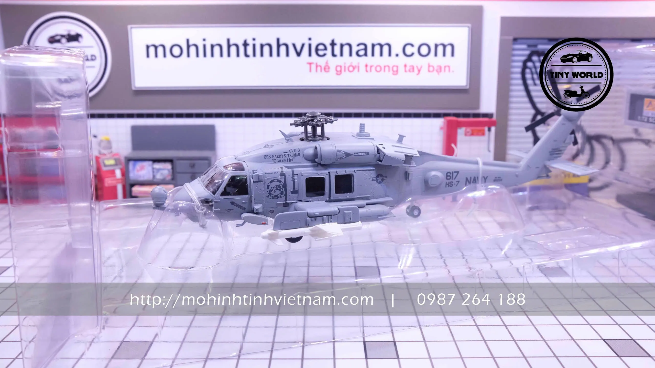 MÔ HÌNH MÁY BAY TRỰC THĂNG HH-60H SEAHAWK (XÁM) 1:72 EASY MODEL