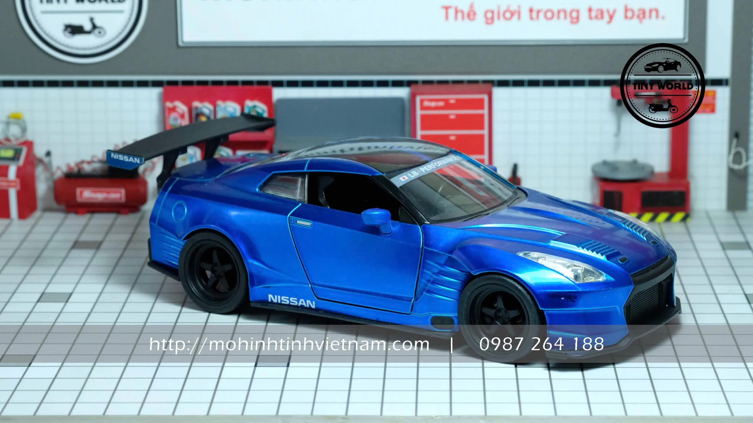 MÔ HÌNH Ô TÔ BRIAN’S NISSAN GT-R R35 BEN SOPRA (XANH) 1:24 JADA