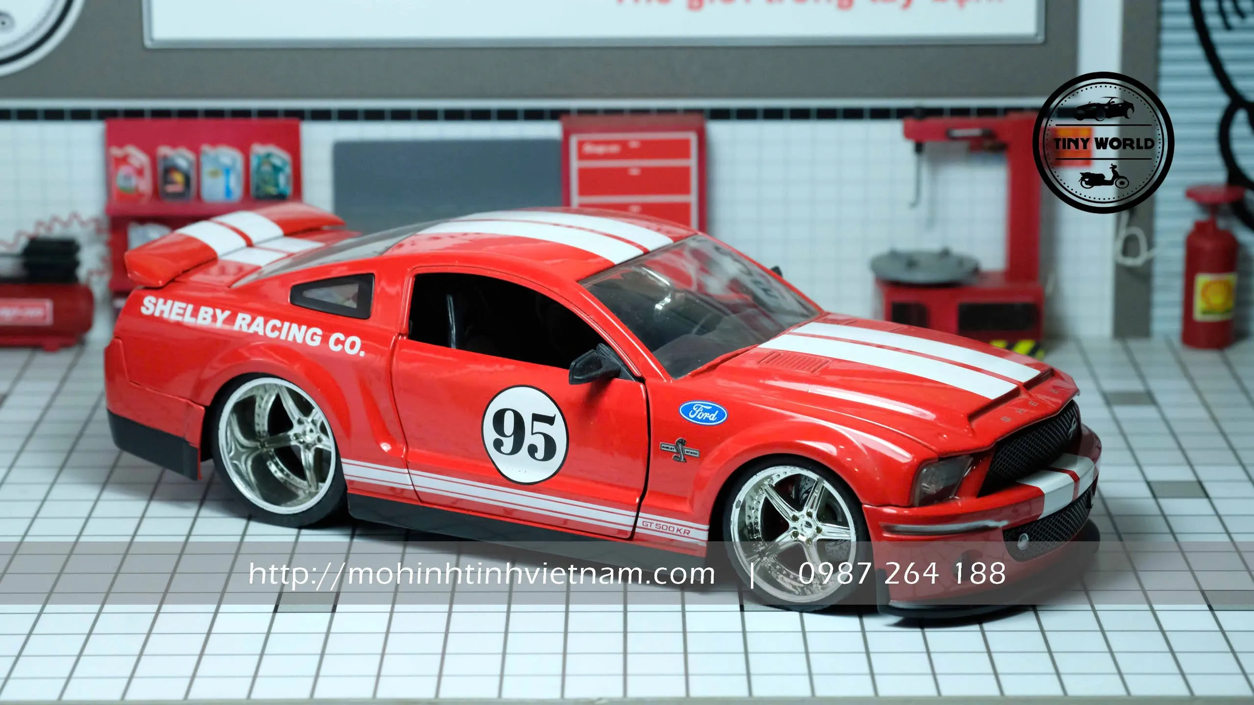 MÔ HÌNH Ô TÔ FORD MUSTANG SHELBY GT500 2008 (ĐỎ) 1:24 JADA