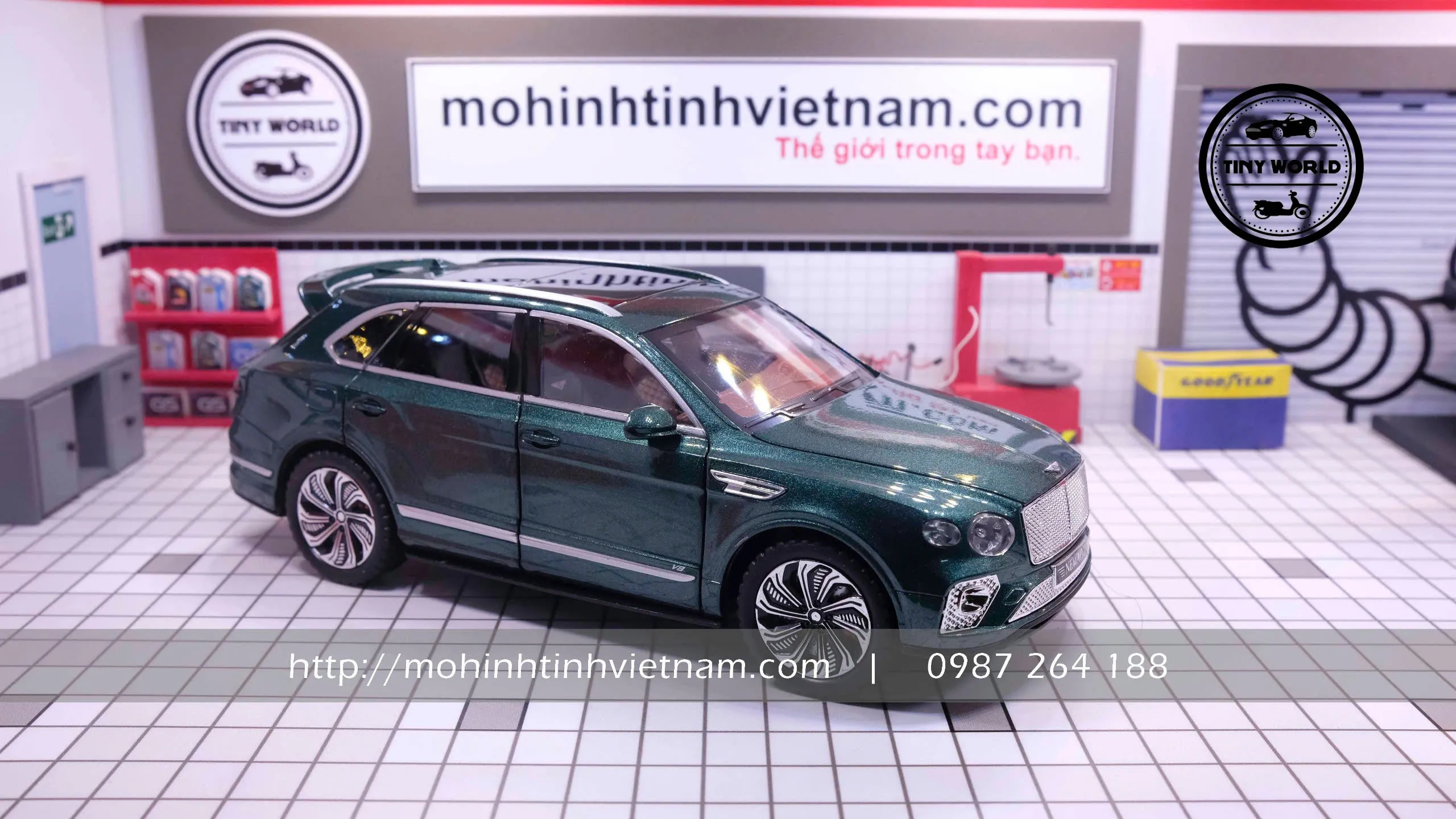 MÔ HÌNH Ô TÔ BENTLEY BENTAYGA (XANH) 1:24 NEWAO