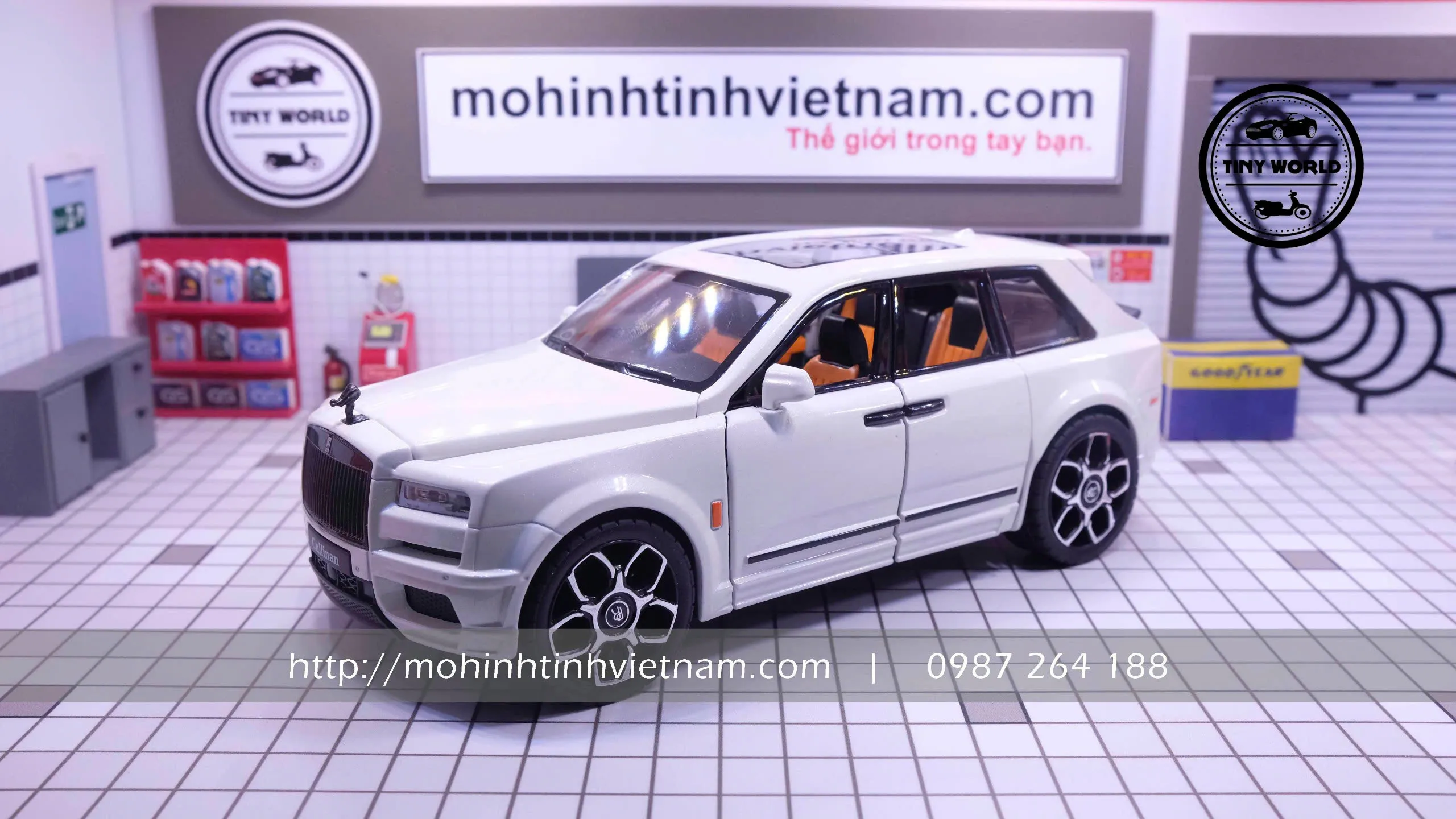 MÔ HÌNH Ô TÔ ROLLS-ROYCE CULLINAN (TRẮNG) 1:20 XLG