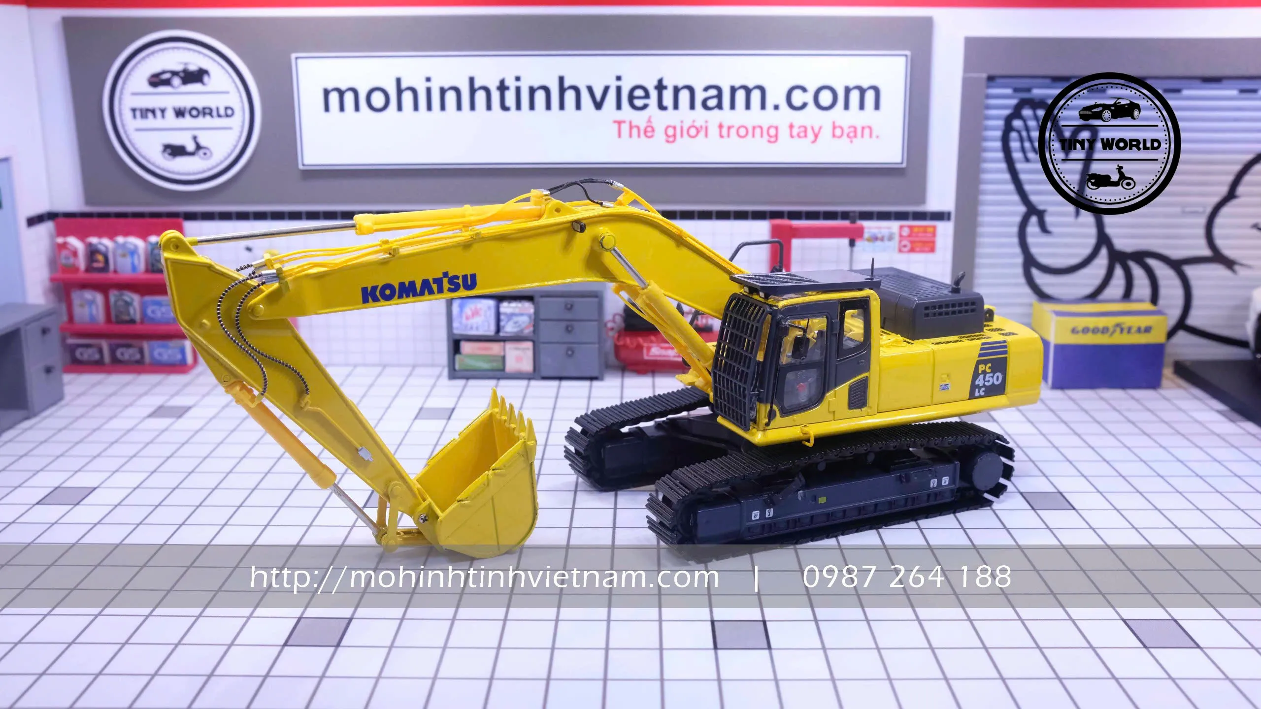 MÔ HÌNH MÁY XÚC KOMATSU PC450LC (VÀNG) 1:24 DIECAST MODEL