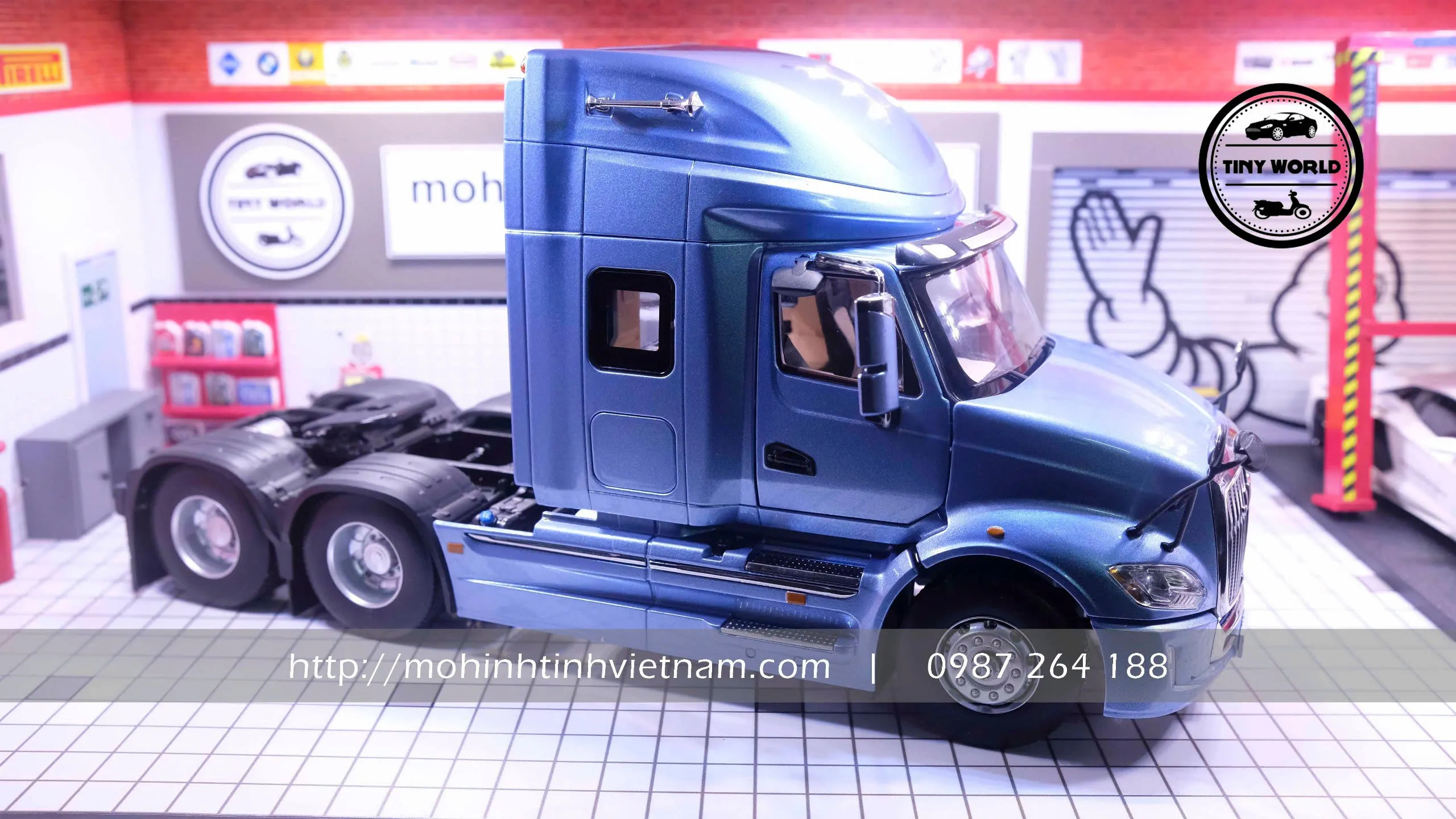 MÔ HÌNH ĐẦU KÉO JAC V7 (XANH) 1:24 DEALER