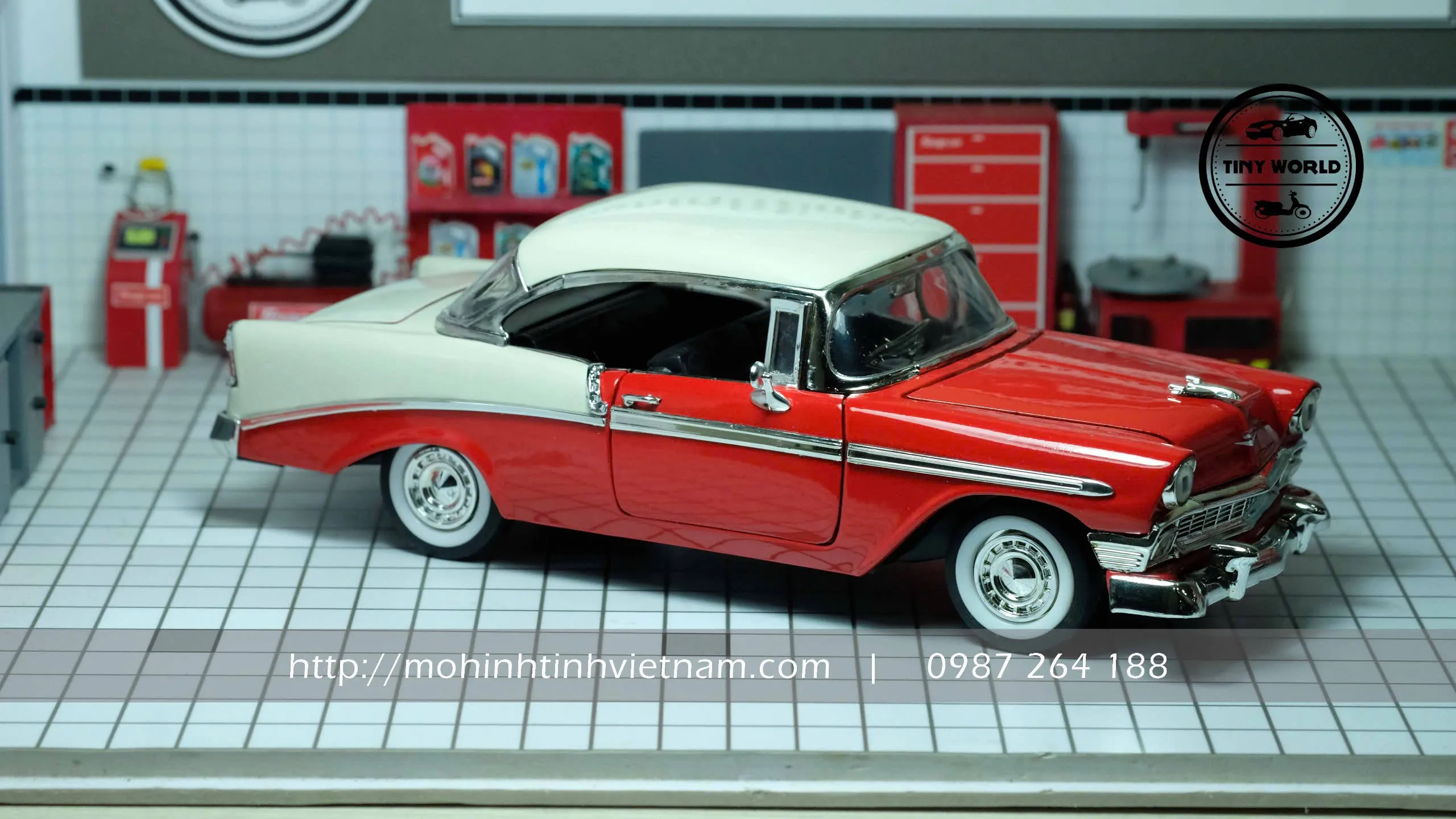 MÔ HÌNH Ô TÔ CHEVROLET BEL AIR 1956 (ĐỎ) 1:24 JADA