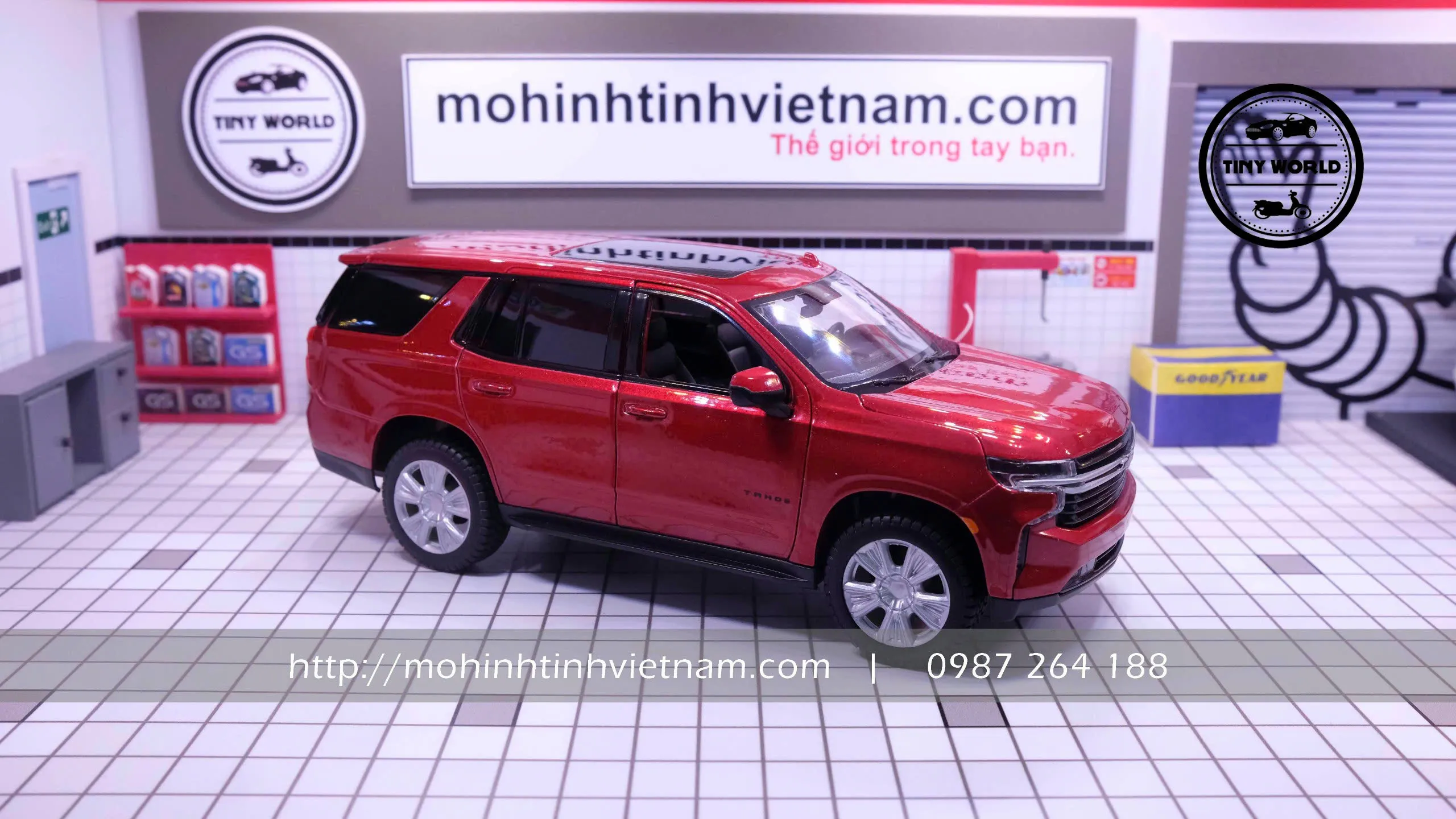 MÔ HÌNH Ô TÔ CHEVROLET TAHOE 2021 (ĐỎ) 1:26 MAISTO