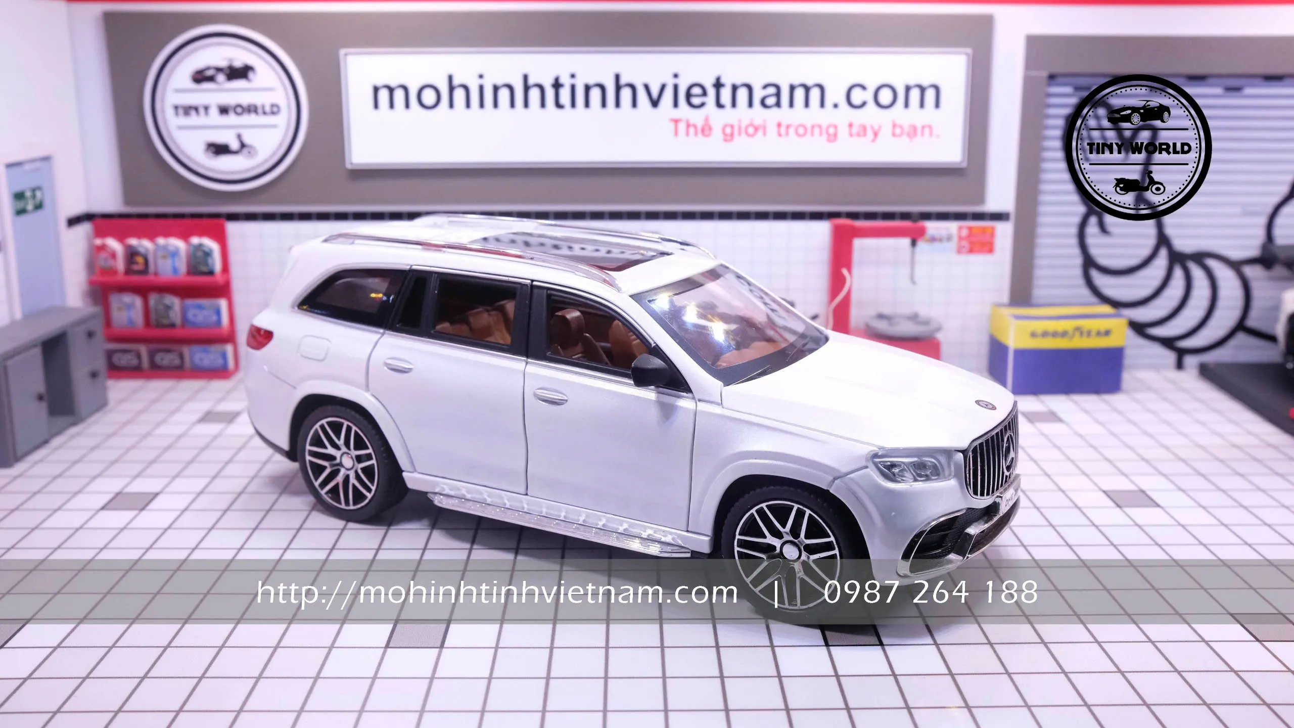 MÔ HÌNH Ô TÔ MERCEDES-BENZ GLS 63 AMG (TRẮNG) 1:24 CHEZI