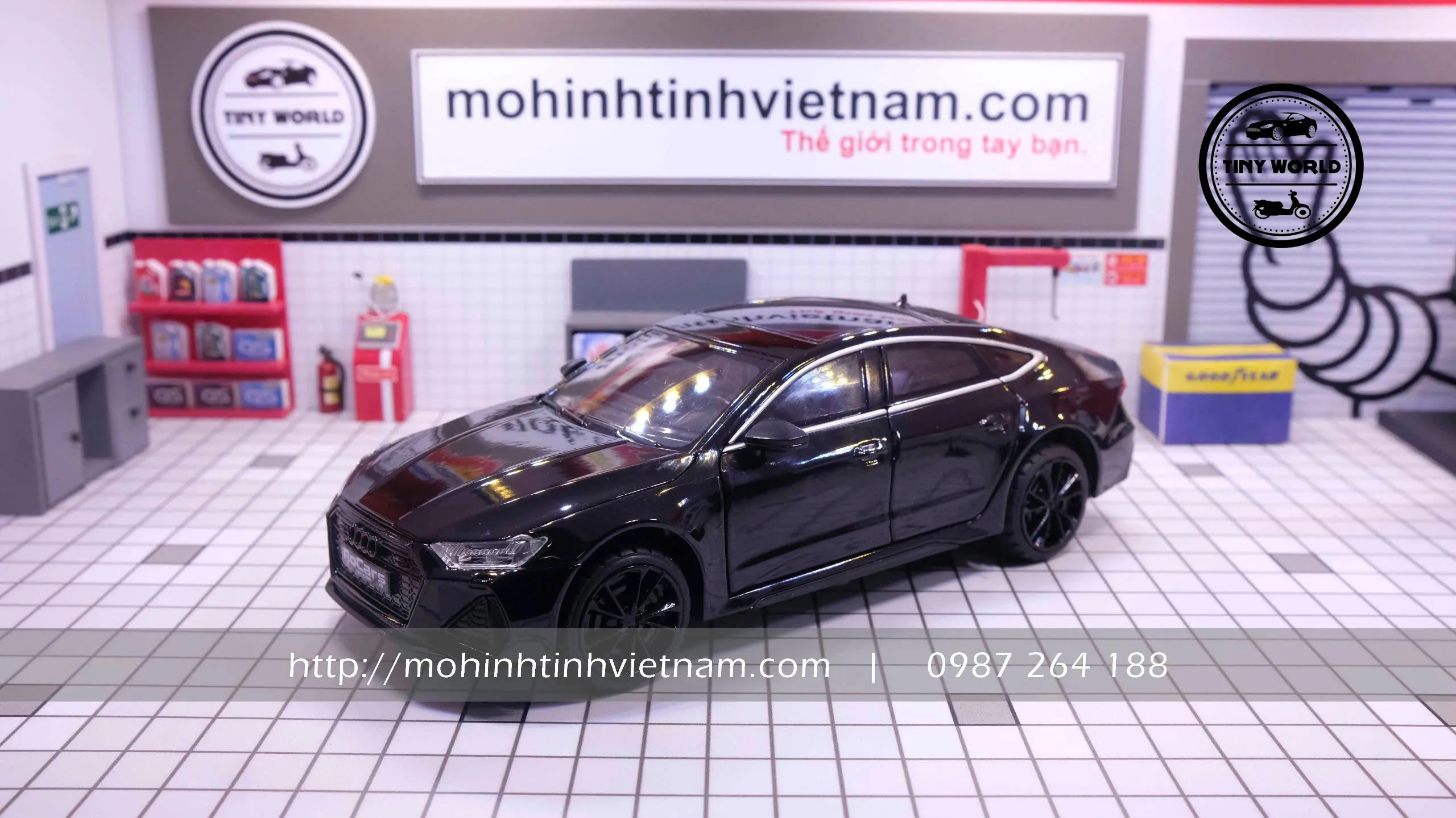 MÔ HÌNH Ô TÔ AUDI RS7 (ĐEN) 1:24 CHIMEI MODEL