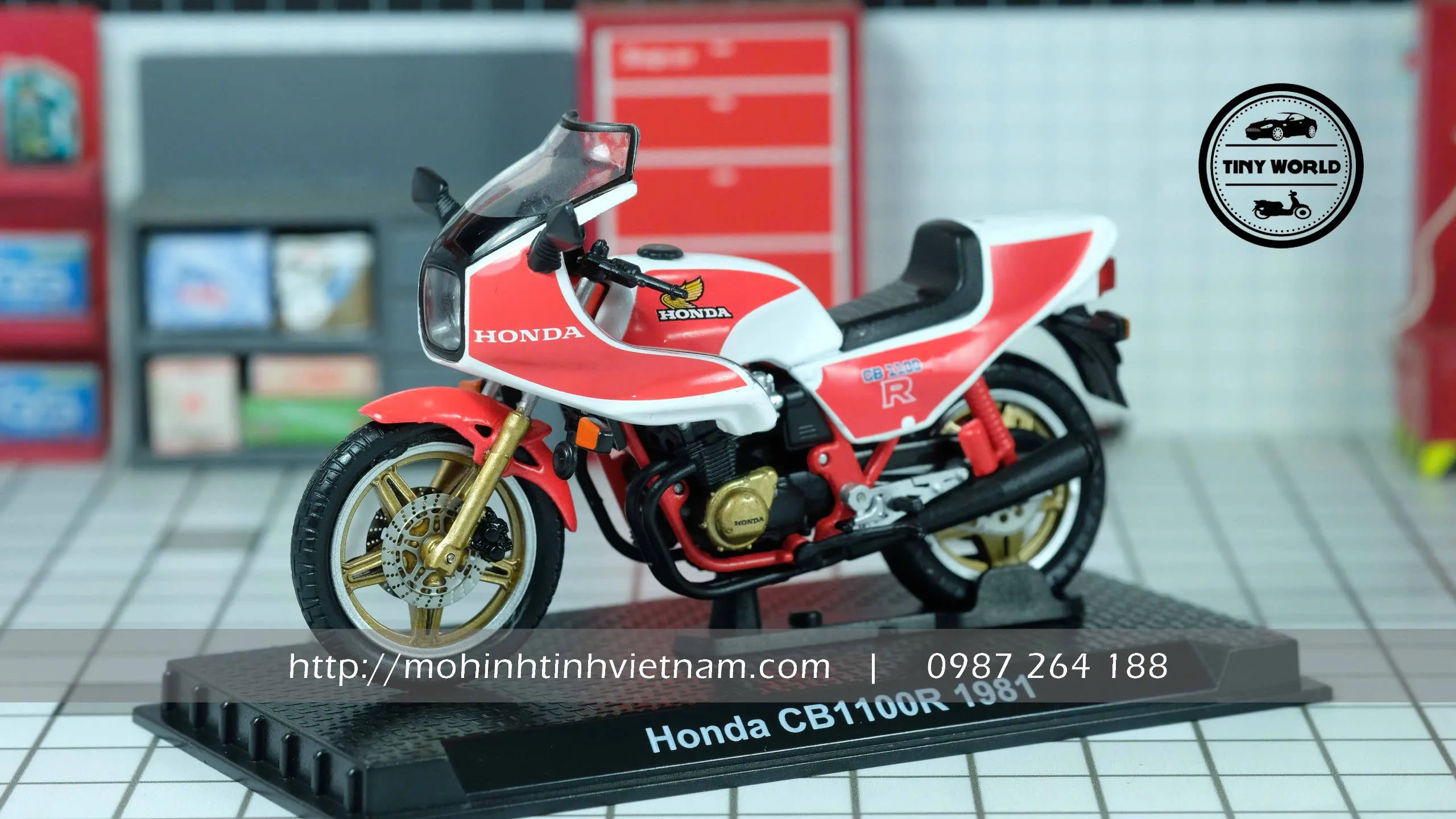 MÔ HÌNH XE MÁY HONDA CB1100R 1981 (XANH) 1:24 MOTORCYCLE MODEL