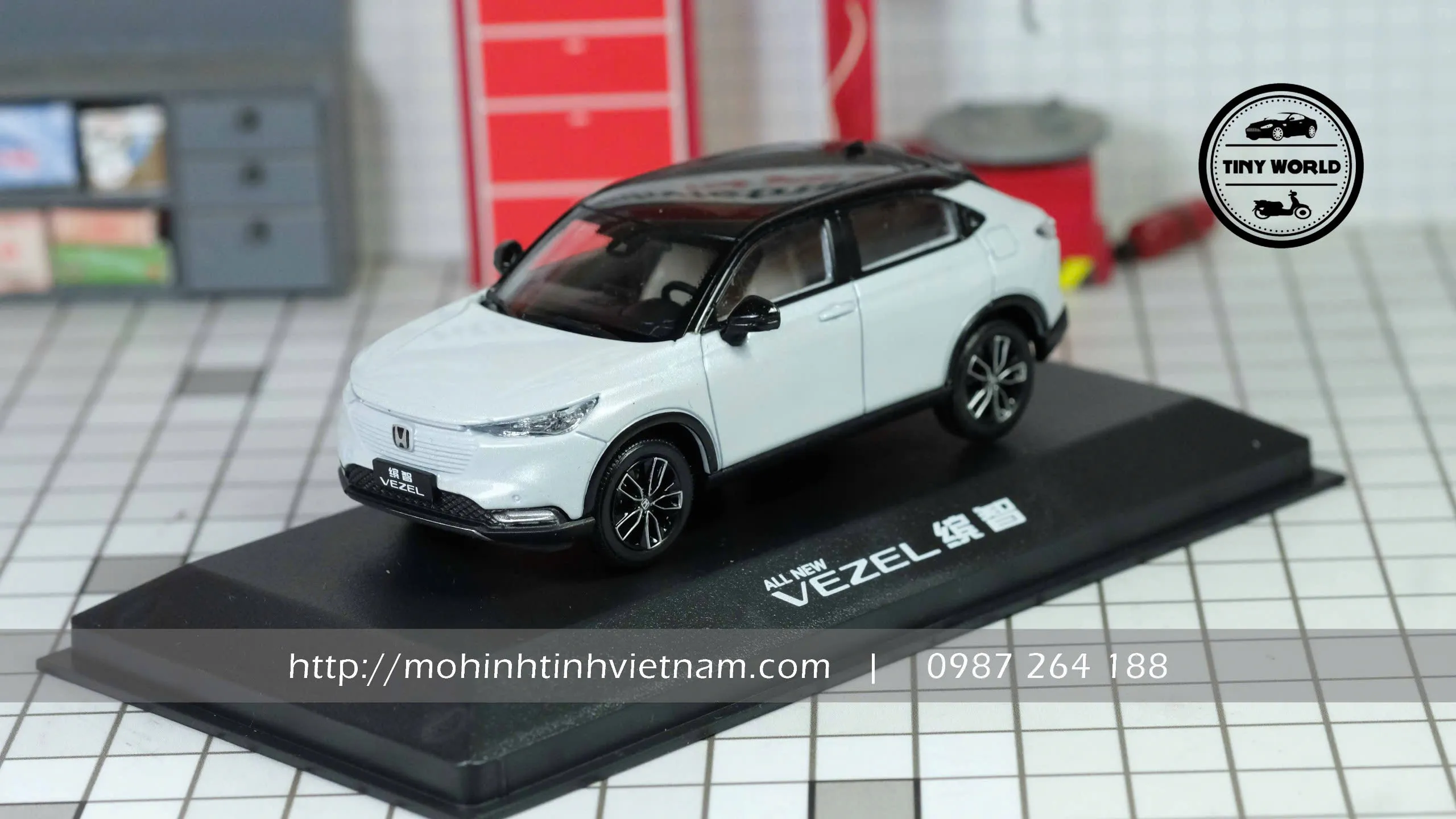 MÔ HÌNH Ô TÔ HONDA HR-V 2023 (TRẮNG) 1:43 DEALER