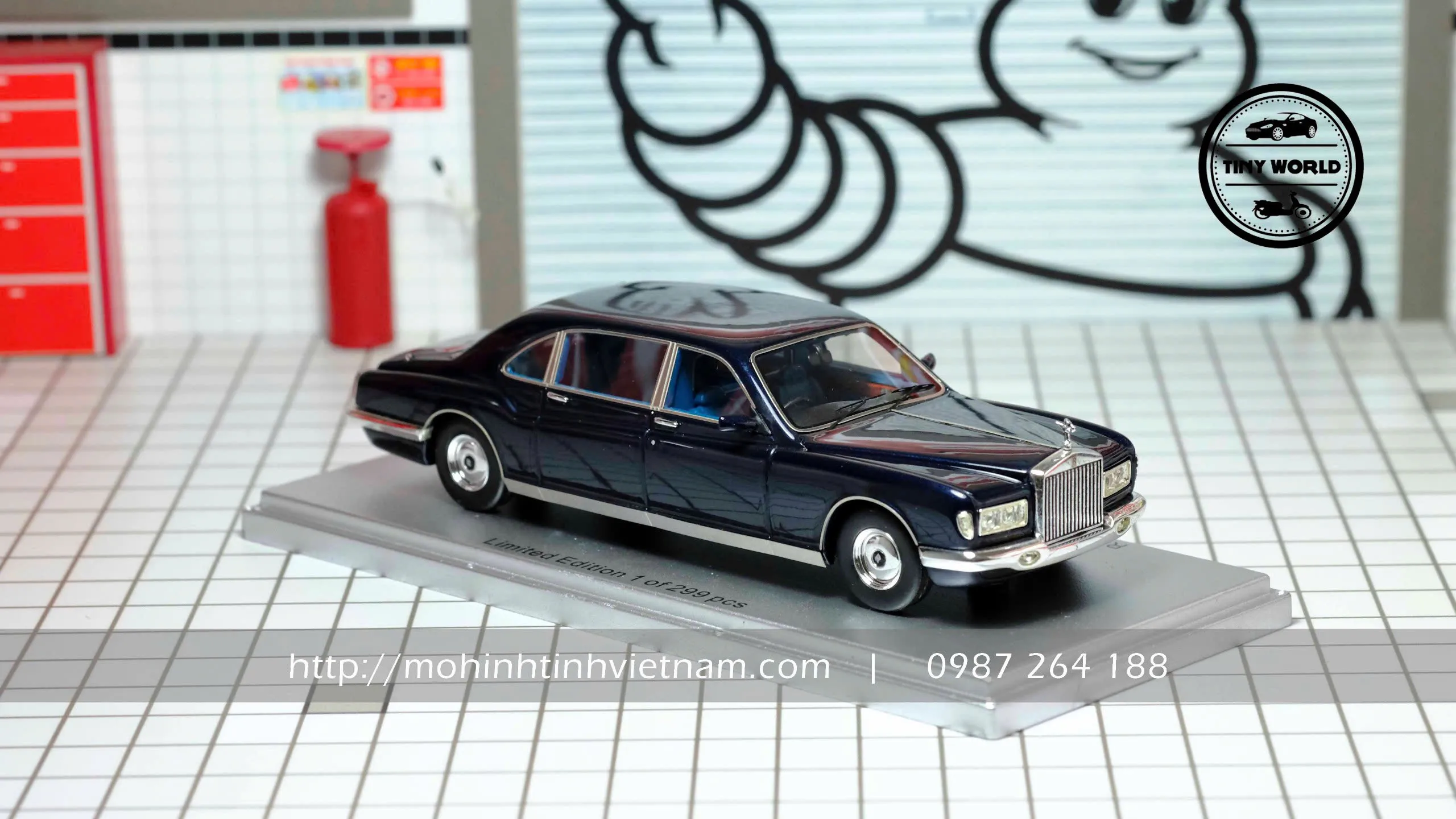 MÔ HÌNH Ô TÔ ROLLS ROYCE BERTONE ROYALE PHANTOM MAJESTIC 1993 (ĐEN) 1:43 KESS