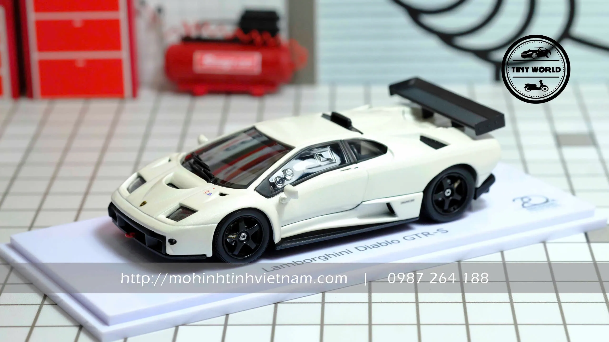 MÔ HÌNH Ô TÔ LAMBORGHINI DIABLO GTR-S (TRẮNG) 1:43 KYOSHO