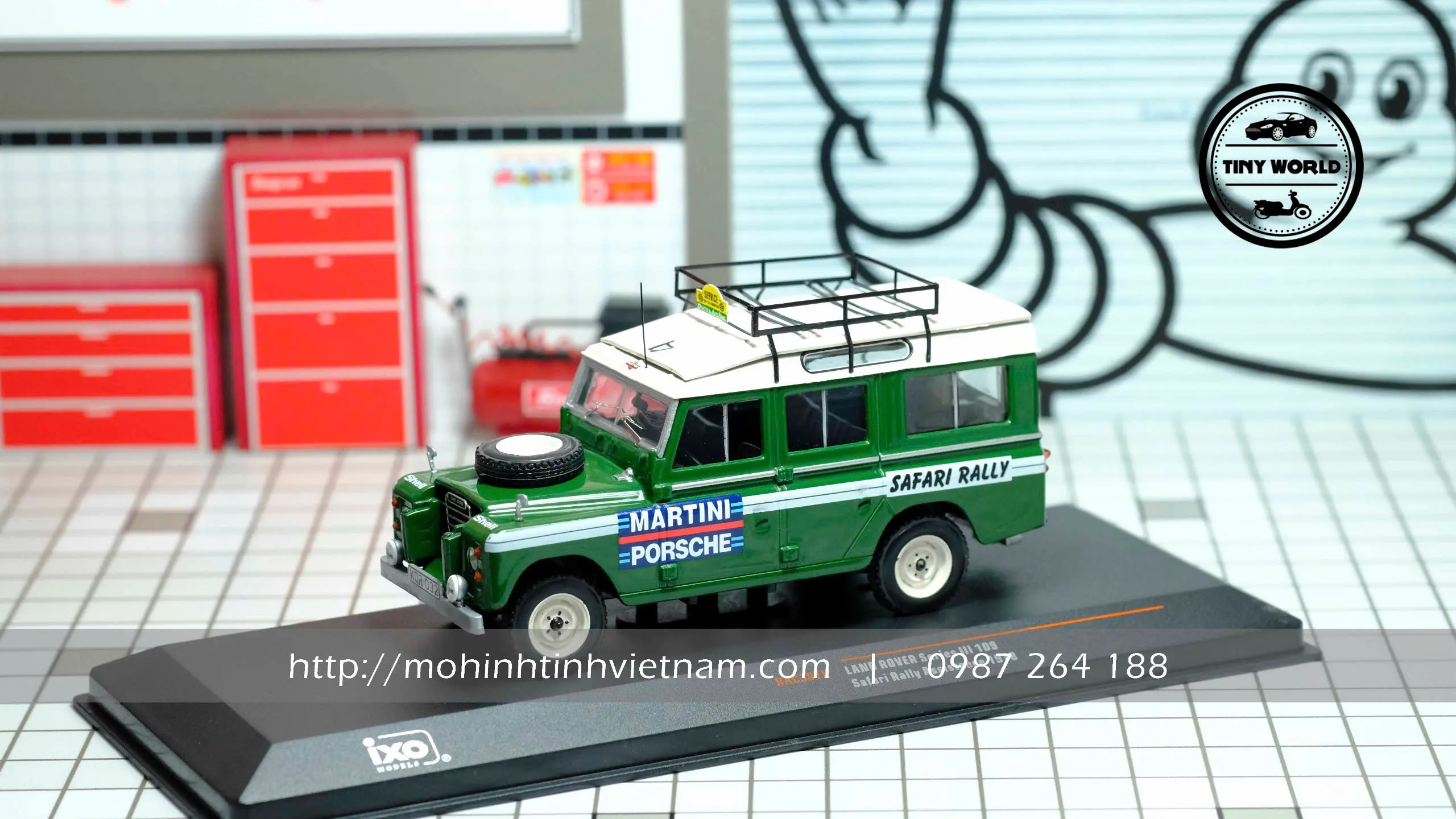 MÔ HÌNH Ô TÔ LAND ROVER SERIES 3 109 (XANH) 1:43 IXO