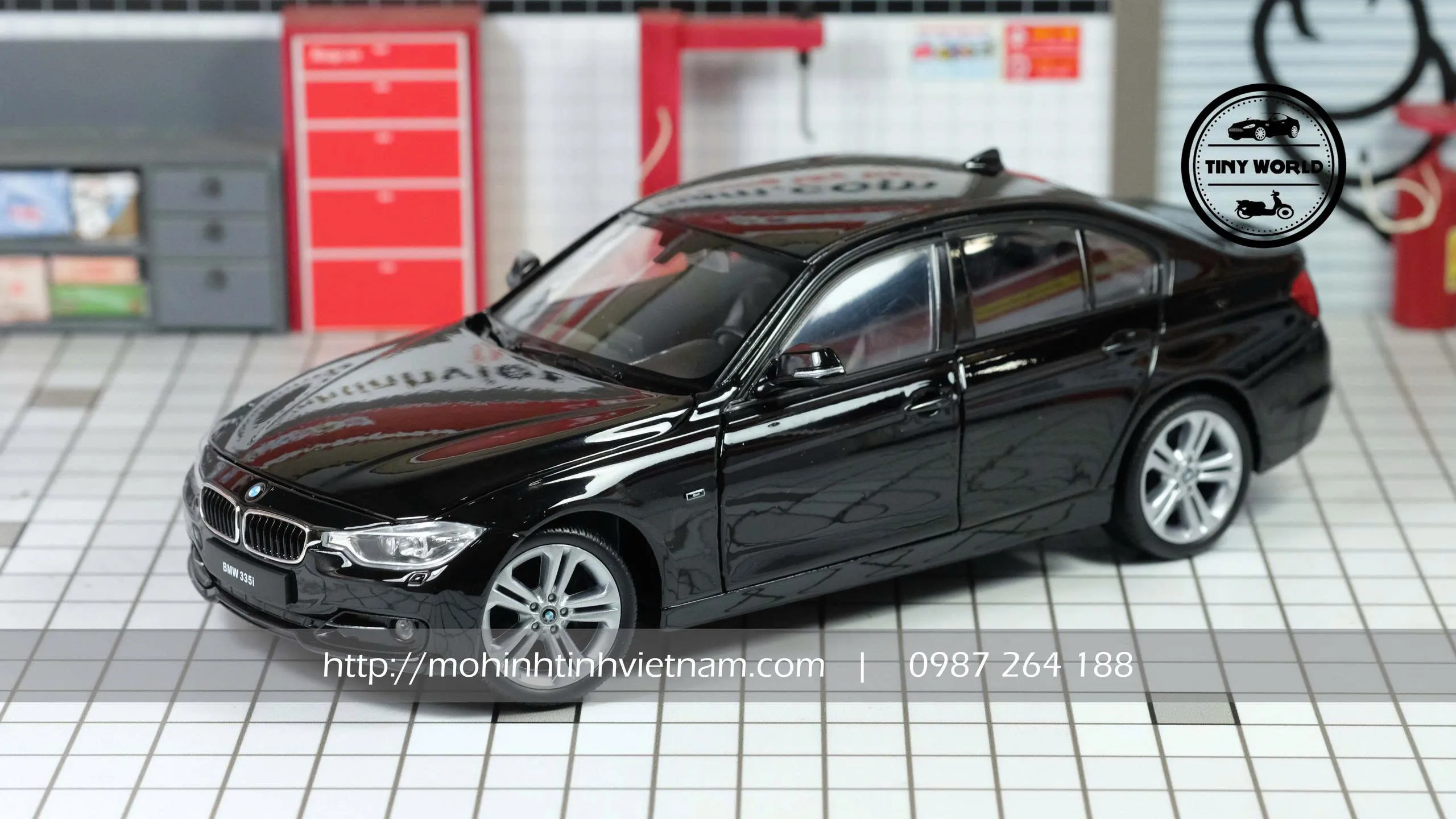 MÔ HÌNH Ô TÔ BMW 335I (ĐEN) 1:24 WELLY
