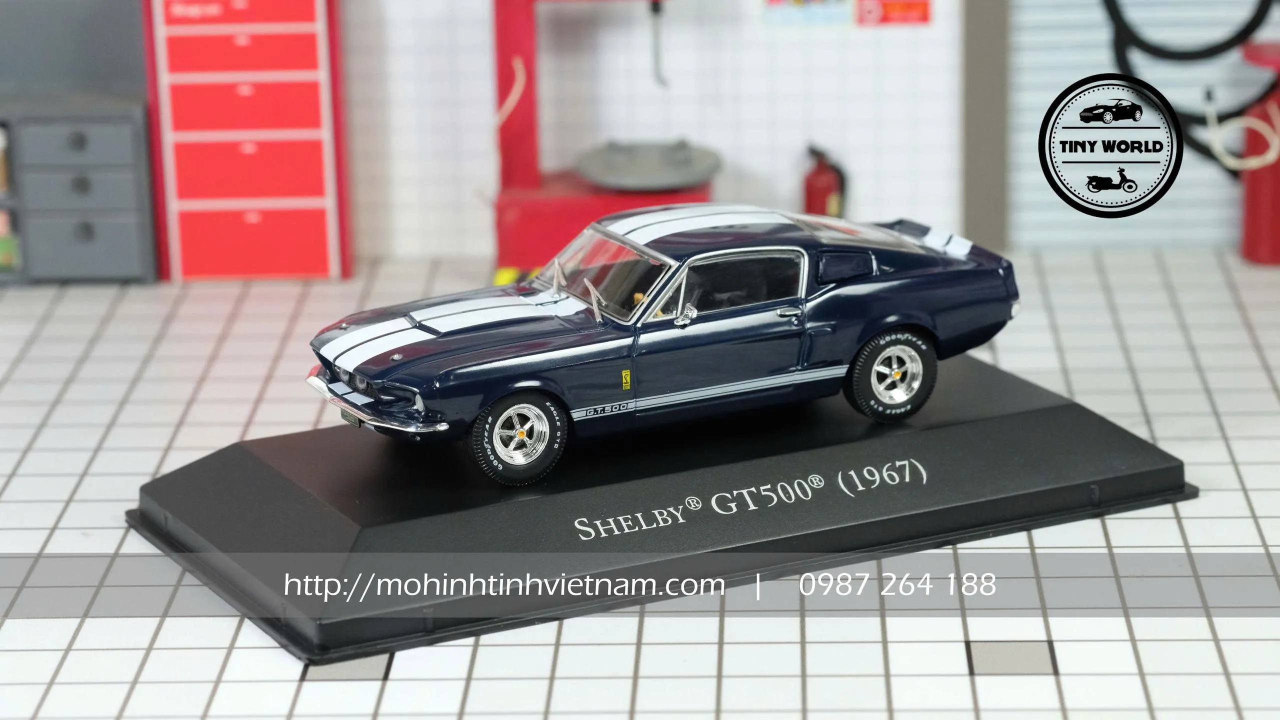 MÔ HÌNH Ô TÔ SHELBY GT500 1967 (XANH) 1:43 IXO