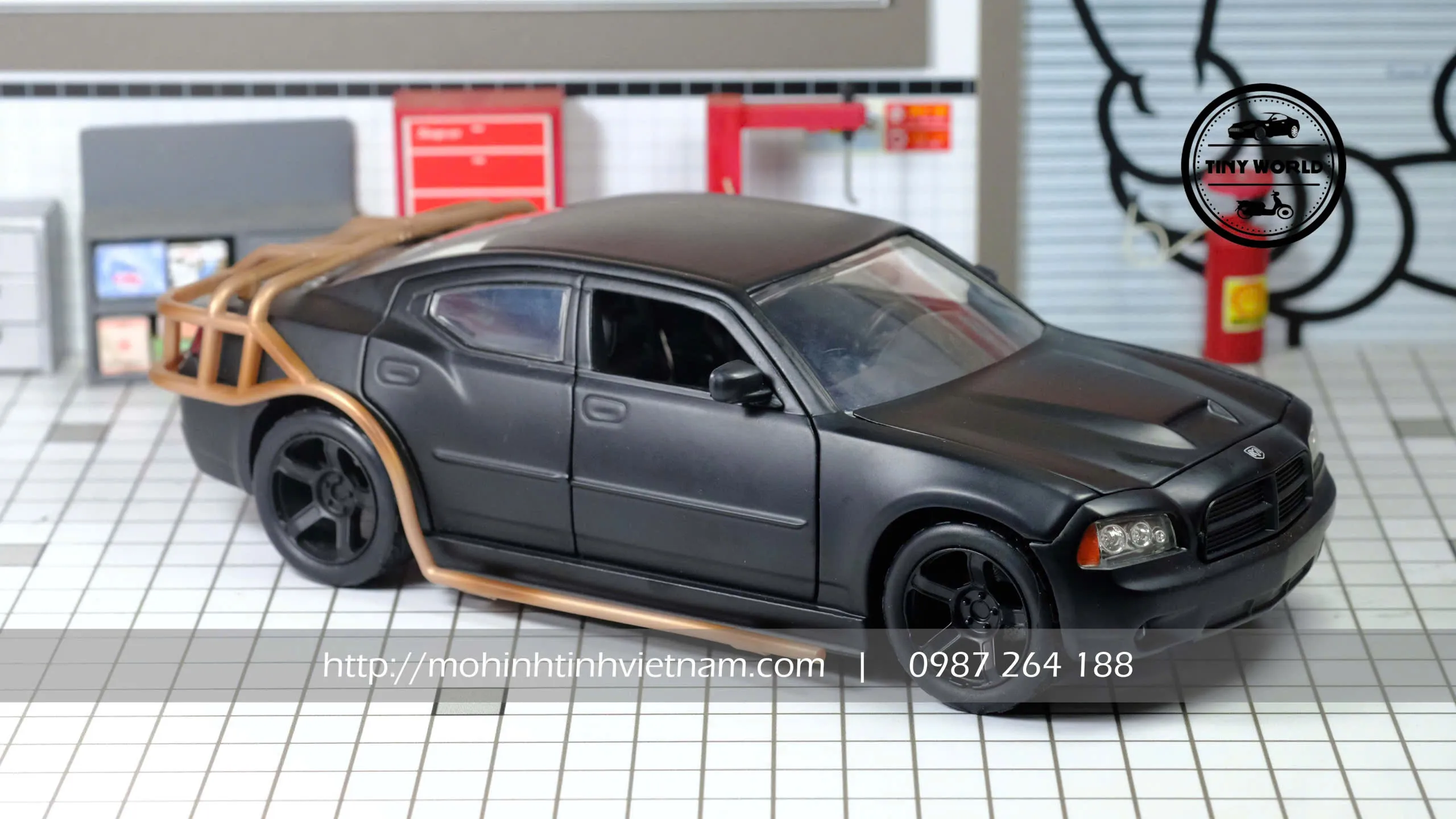 MÔ HÌNH Ô TÔ DODGE CHARGER 2006 (ĐEN) 1:24 JADA