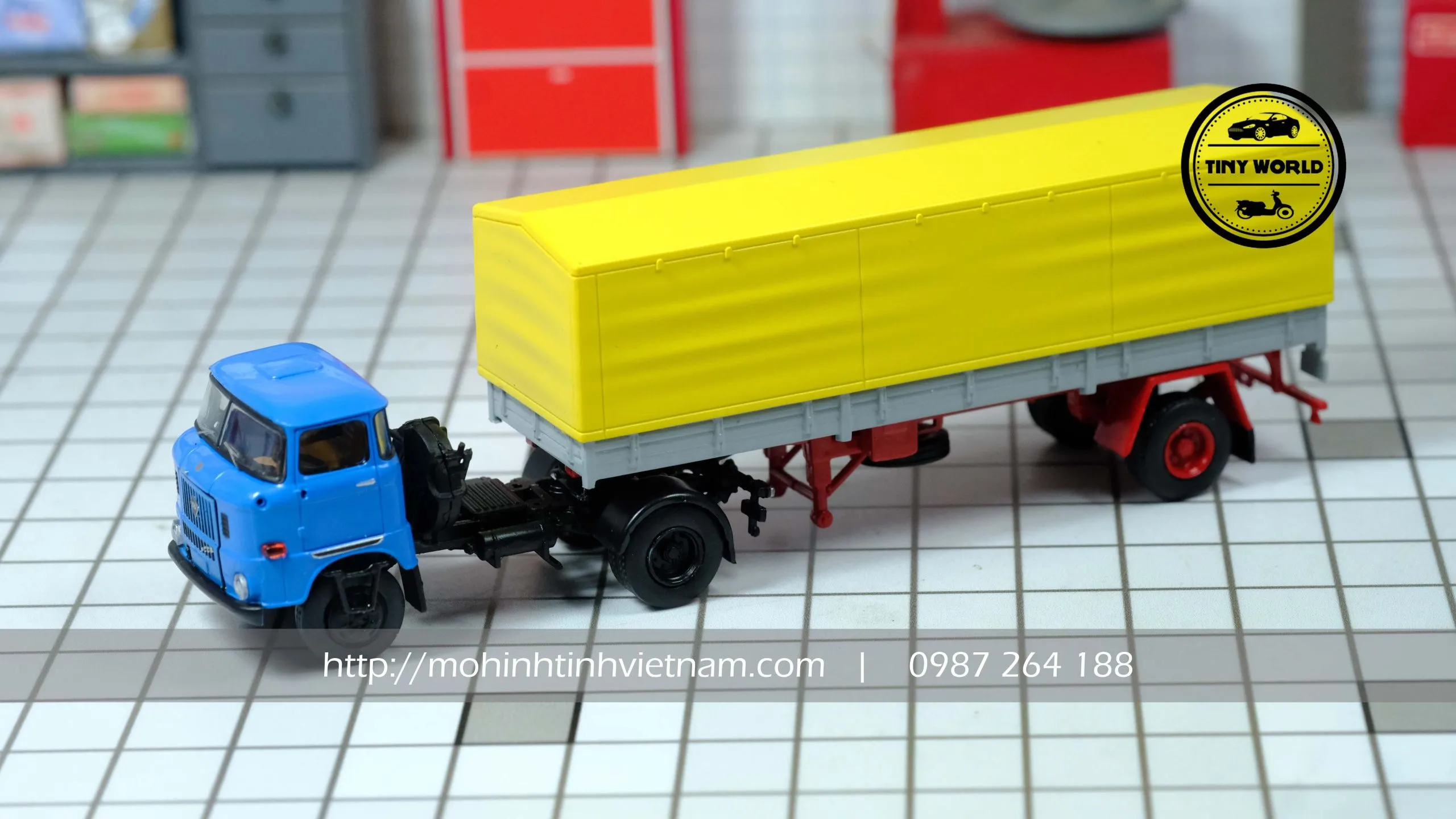 MÔ HÌNH Ô TÔ IFA W50 PP-SZ (XANH) 1:87 BREKINA