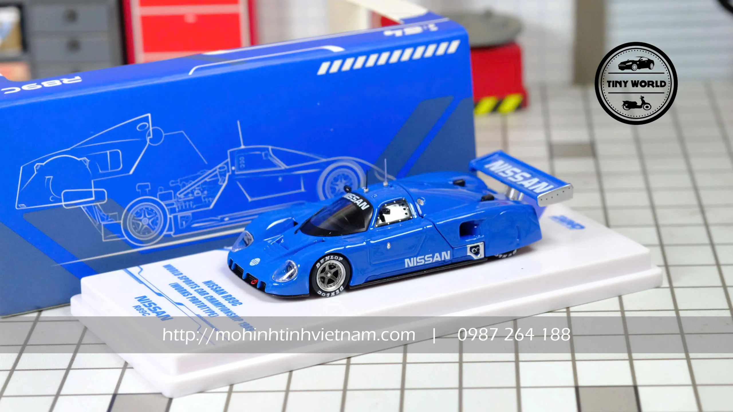 MÔ HÌNH Ô TÔ NISSAN R89C (XANH) 1:64 INNO