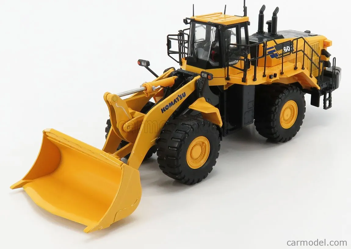 MÔ HÌNH XE NÂNG BÁNH LỐP KOMATSU WA600 (VÀNG) 1:50 DIE-CAST MODEL